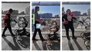 uspravno držanje vožnja dječjih kolica kiddo strollerica